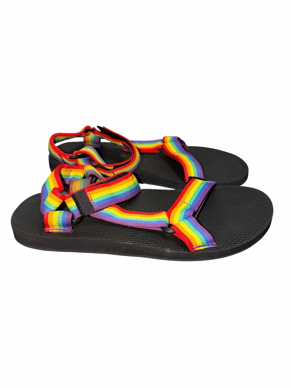 Teva Original Universal Pride Rainbow Sandals Men’s 11 Black Multicolor